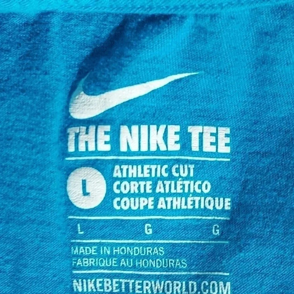 The Nike Tee Large Aqua Color Large Mens T- Shirt - Picture 6 of 6